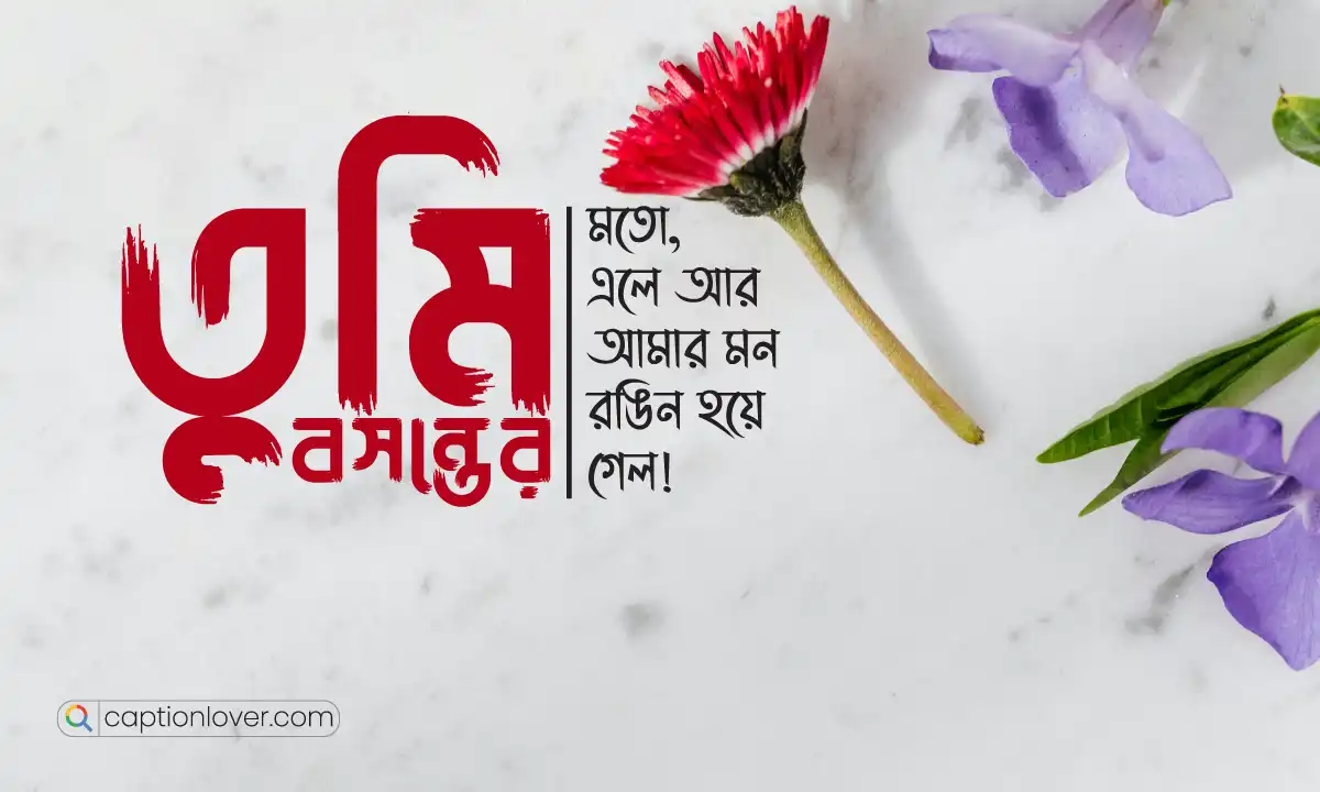 বসন্তের আগমনের ক্যাপশন