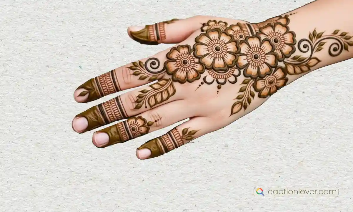 মার্জিত ও সুন্দর নরমাল মেহেদী ডিজাইন