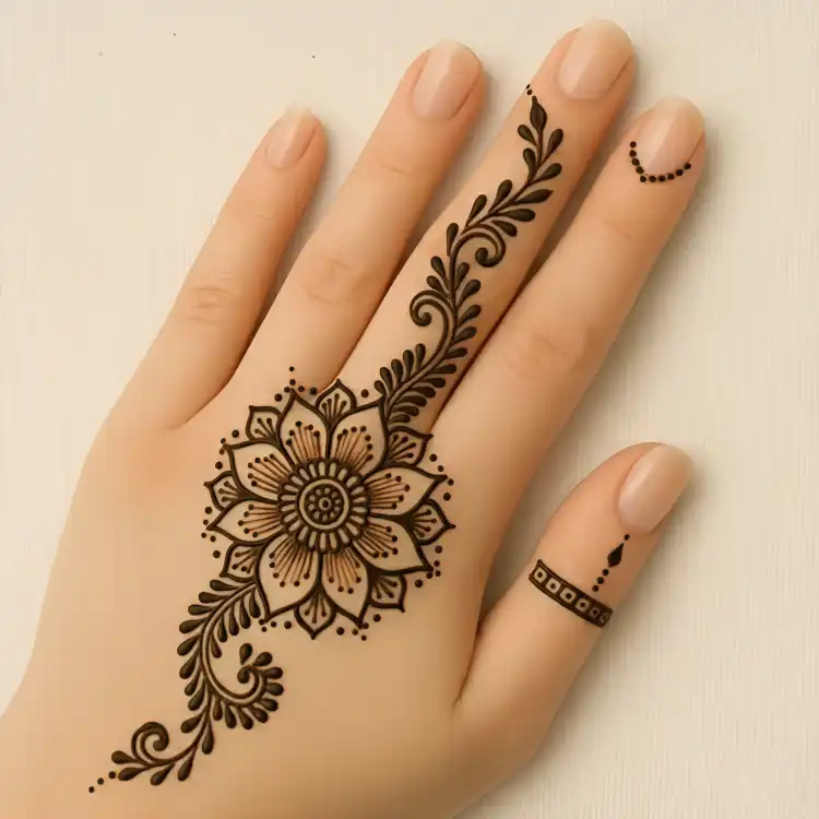 মেহেদী ডিজাইন সিম্পল ০৬