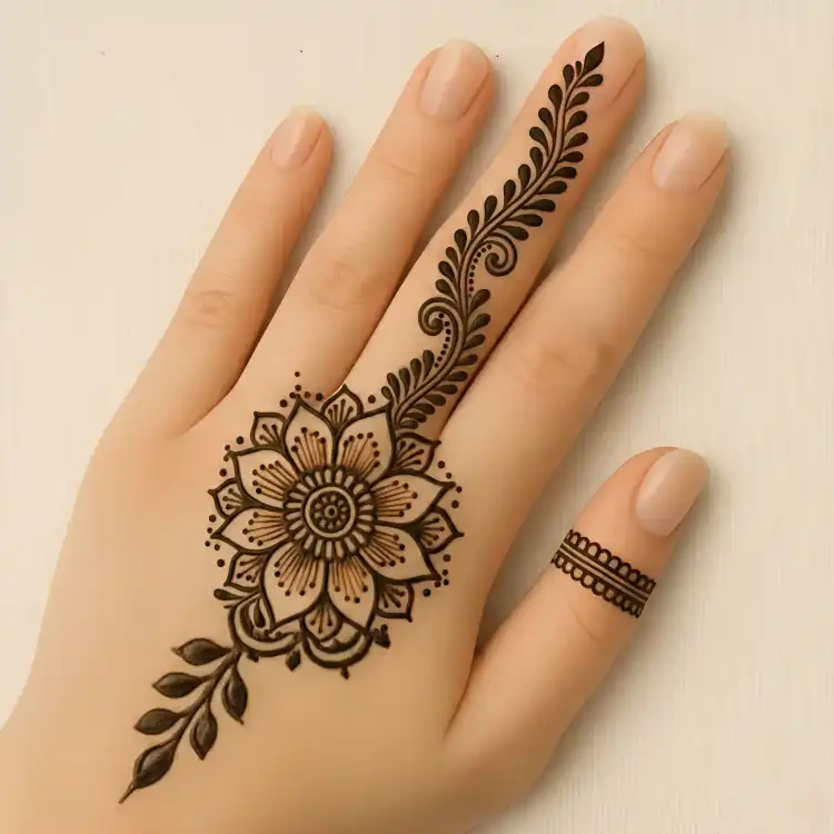 মেহেদী ডিজাইন সিম্পল ০৭