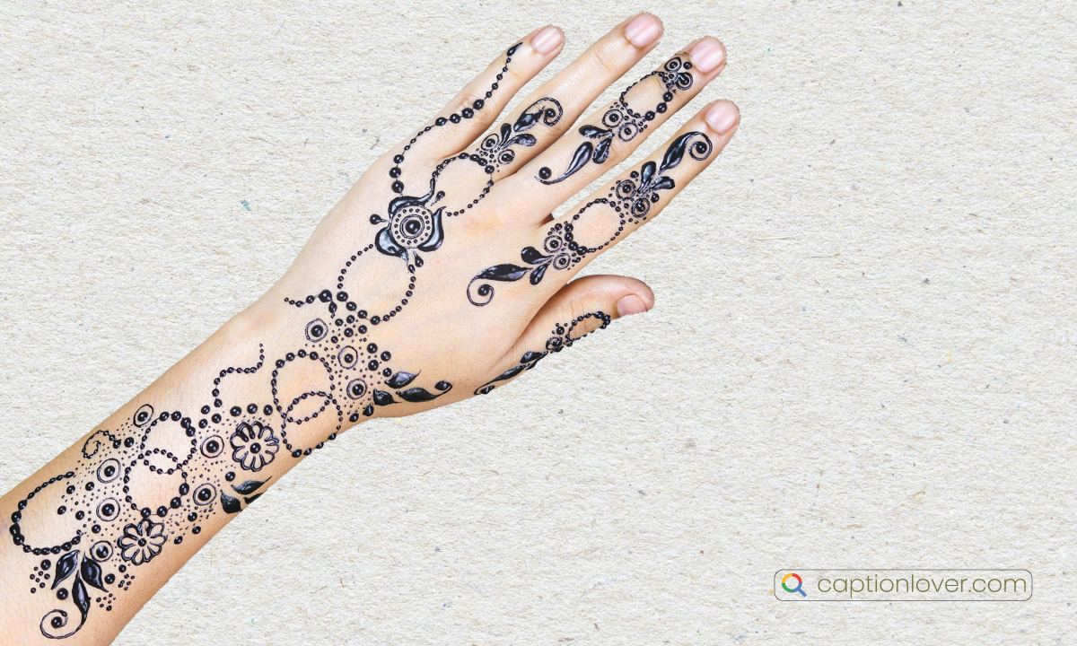 হাতের তালু ও পিঠের জন্য নরমাল মেহেদী ডিজাইন